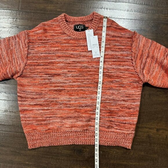 UGG Women Avianna Wool Blend Pullover Sweater Crew Neck Salmon Pink XL - Picture 10 of 10